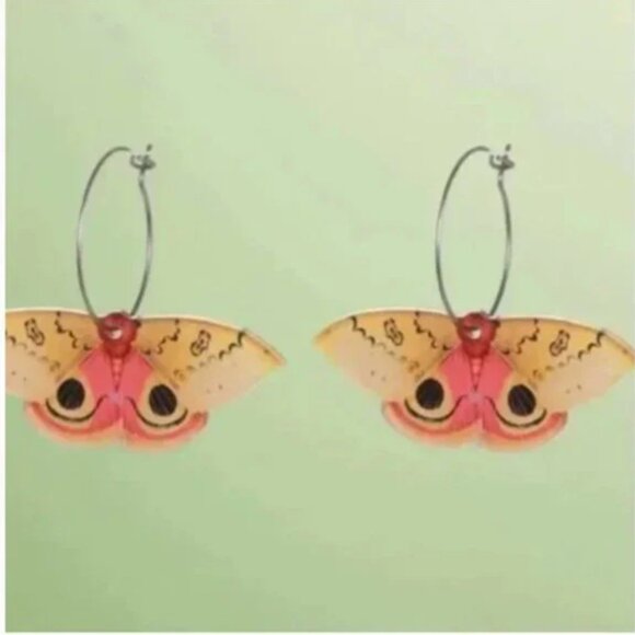 ⭐️❤️FREE Moth Butterfly Boho Peasant Hipster Hippie Art Chic Insect Bug Earrings - Picture 1 of 7